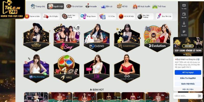 Hướng dẫn tất tần tật cách chơi live casino Tele789