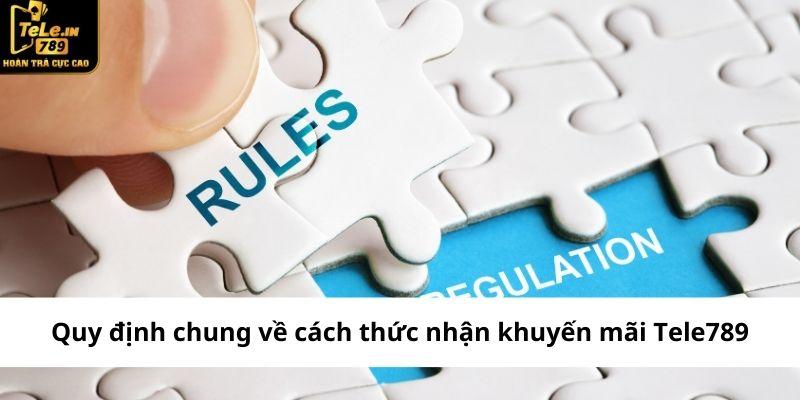 Quy định chung về cách thức nhận khuyến mãi Tele789